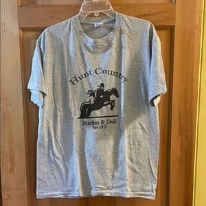 Hunt County Store Italian Stallion Gildan Gray T-Shirt